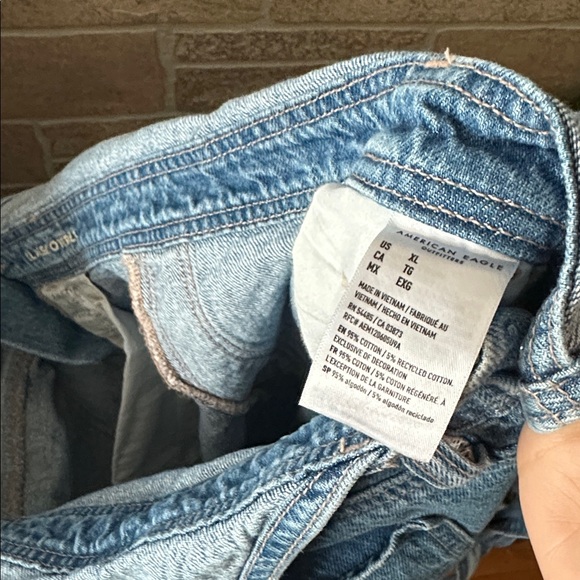 American Eagle Outfitters Classic Blue Denim Overalls XL - Picture 7 of 7